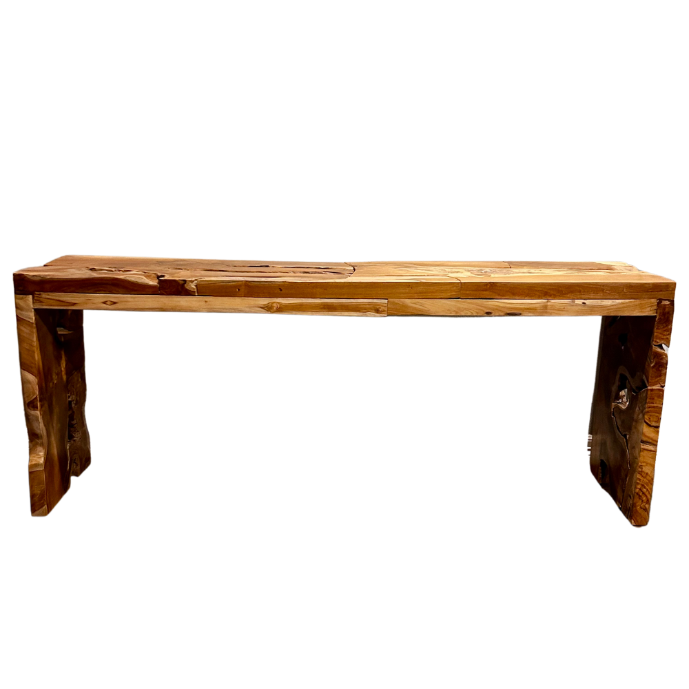 Recycled Teak Wood Console Table