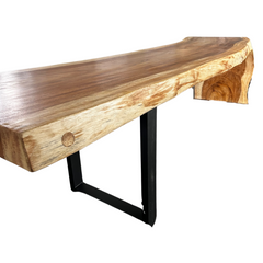 Live Edge Dining Table with Waterfall end