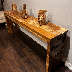 Recycled Teak Wood Console Table