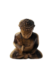 Wood Buddha sculpture