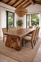 Live Edge Dining Table with Waterfall end