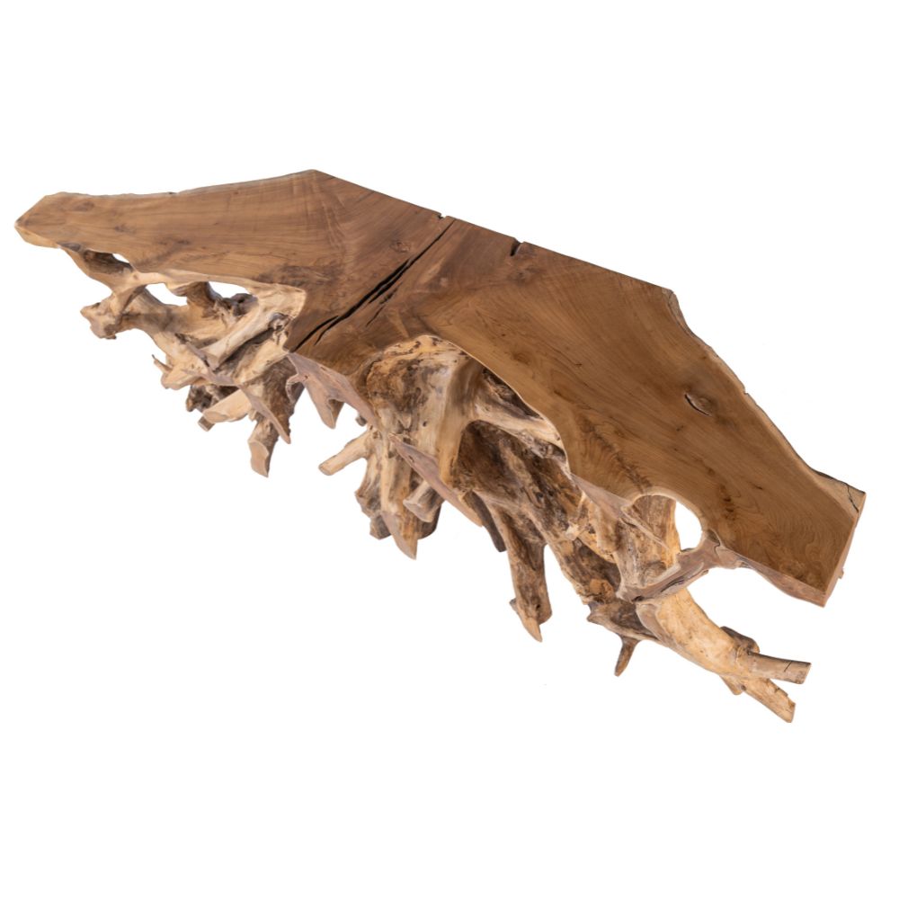 Teak Root Console Table | Handcrafted Sustainable Wood – SpencerAbbadie