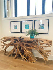 Teak Root Console Table